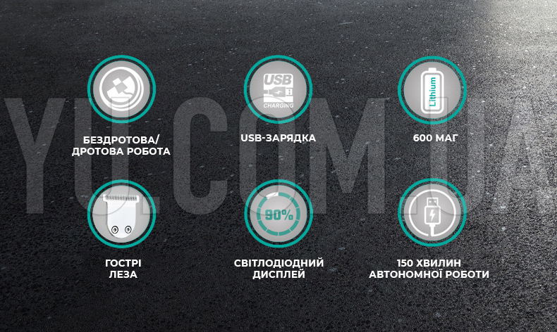 Професійна бездротова машинка для стрижки волосся VGR V-175 тример для бороди та вусів з насадками Професійна бездротова машинка для стрижки волосся VGR V-175 тример для бороди та вусів з насадками